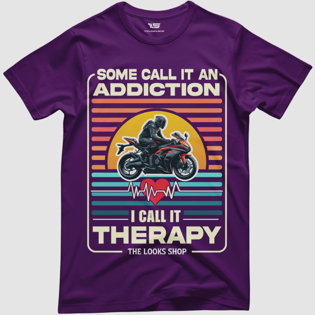 Some Call It Addiction - I Call It Therapy - Classic Crew T-Shirt