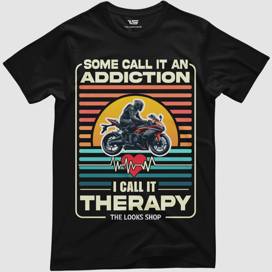 Some Call It Addiction - I Call It Therapy - Classic Crew T-Shirt