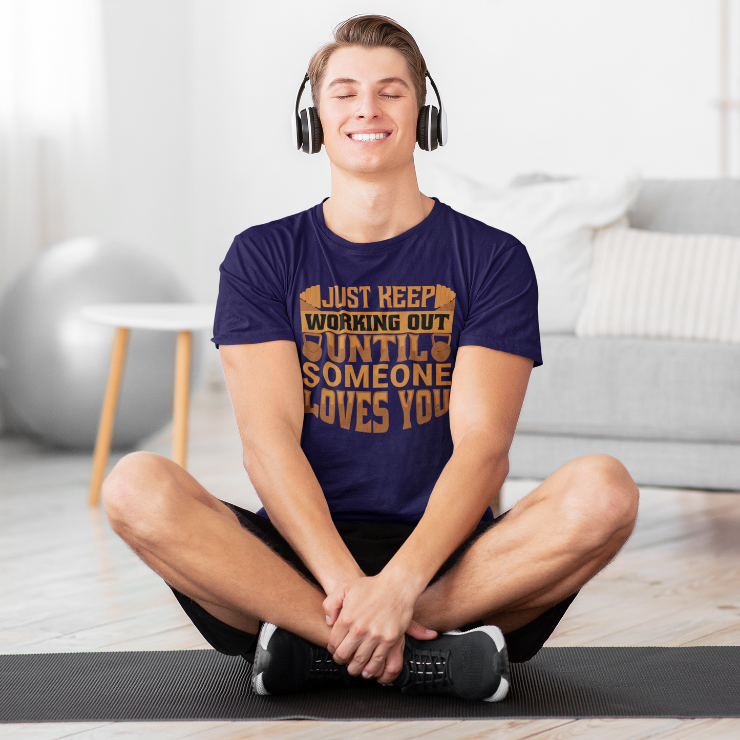 Just Keep Working Out Until Someone Loves You - Men's Crew Neck Tshirt