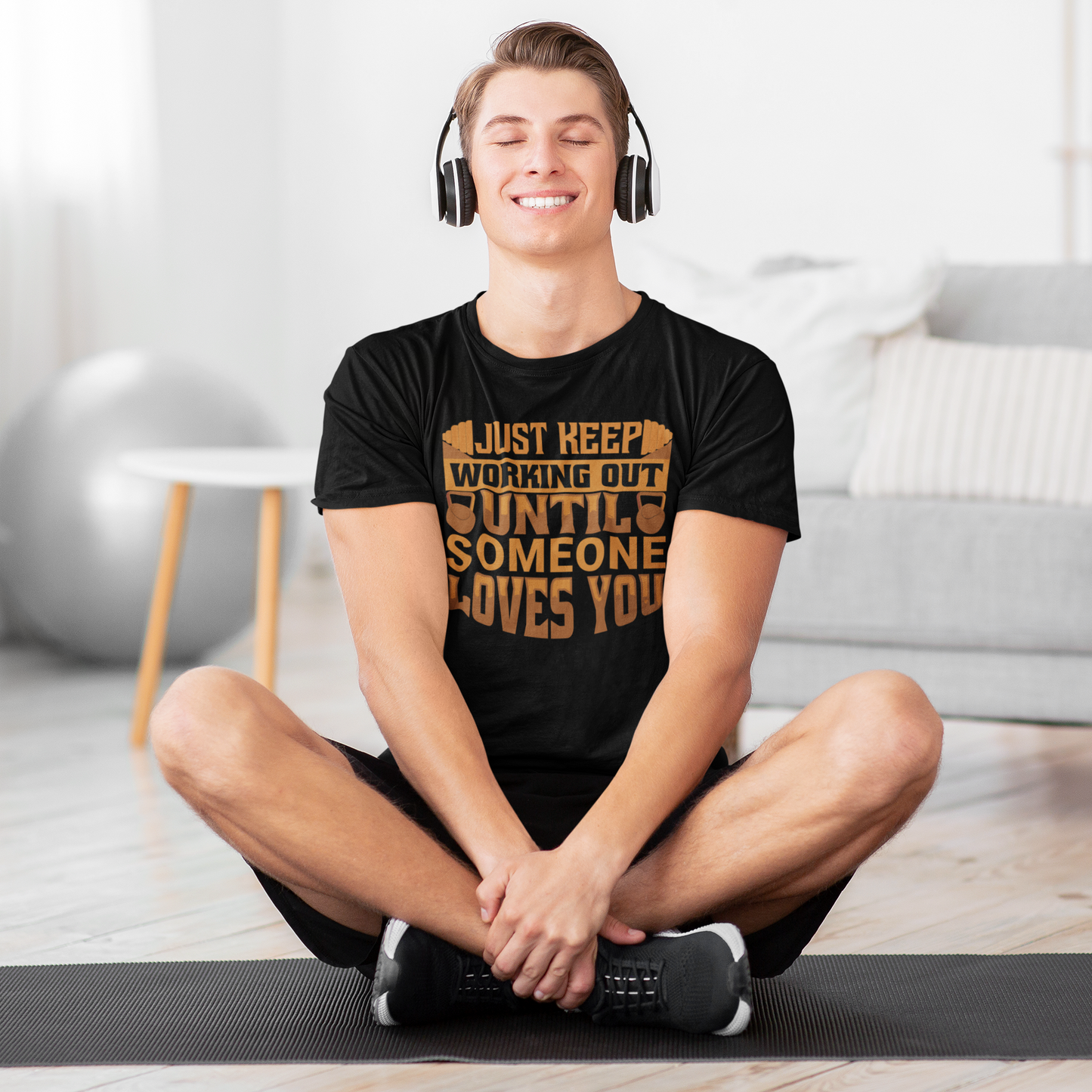 Just Keep Working Out Until Someone Loves You - Men's Crew Neck Tshirt