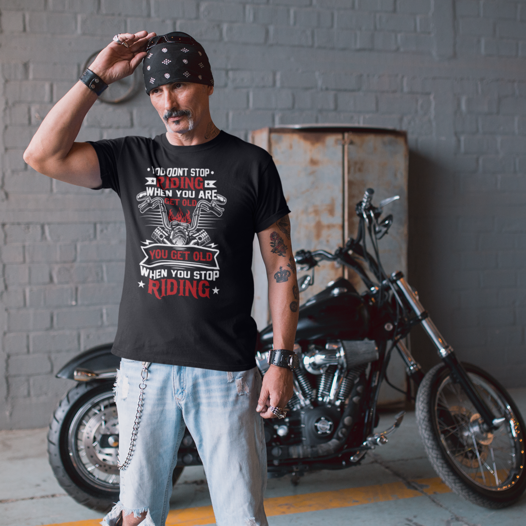 You Don't Stop Riding When You Are OLD - Men's Crew Neck T-shirt