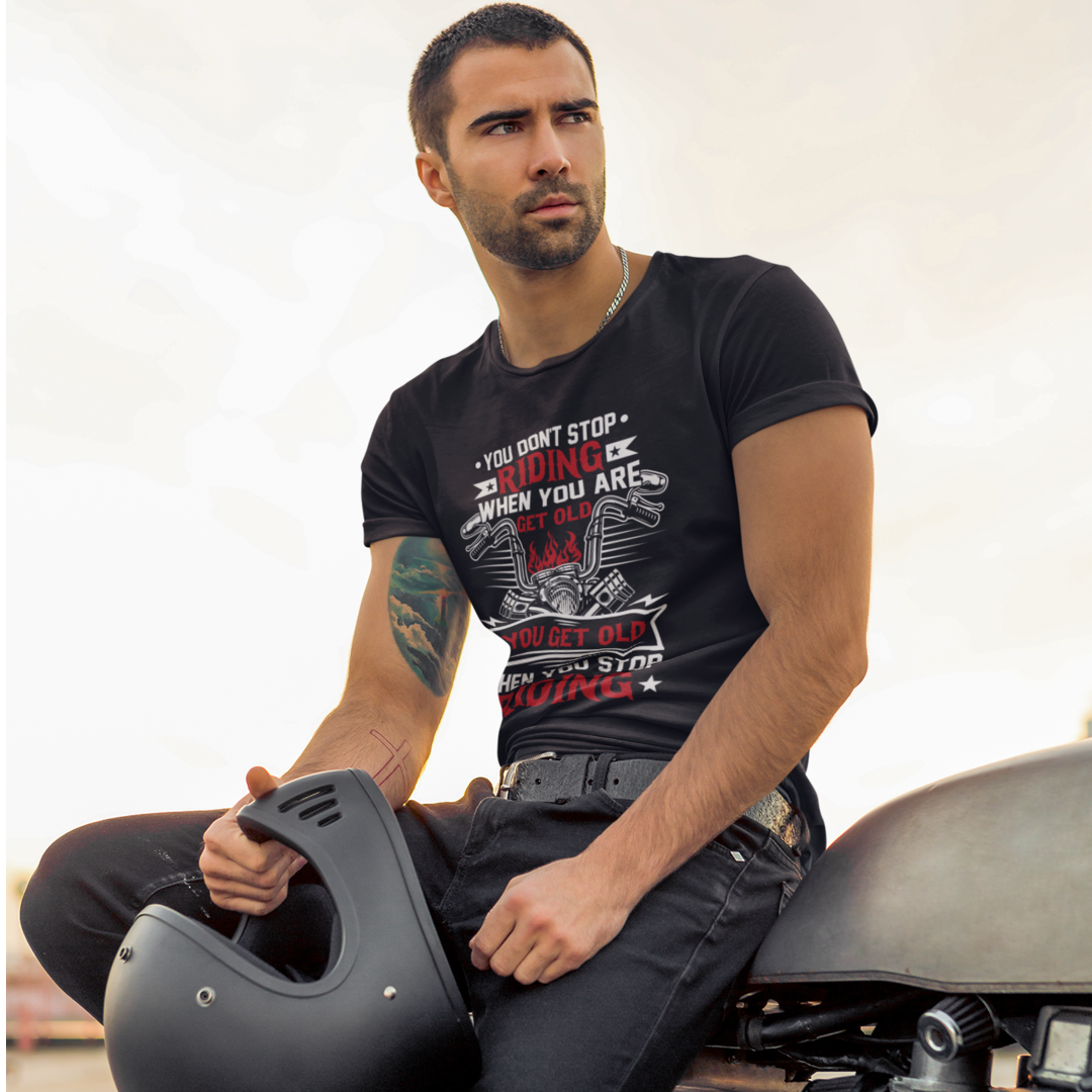 You Don't Stop Riding When You Are OLD - Men's Crew Neck T-shirt