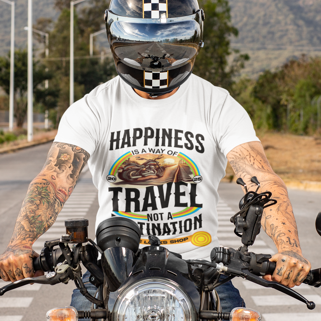 Happiness Is A Way Of Travel Not A Destination - Classic Crew Tshirt