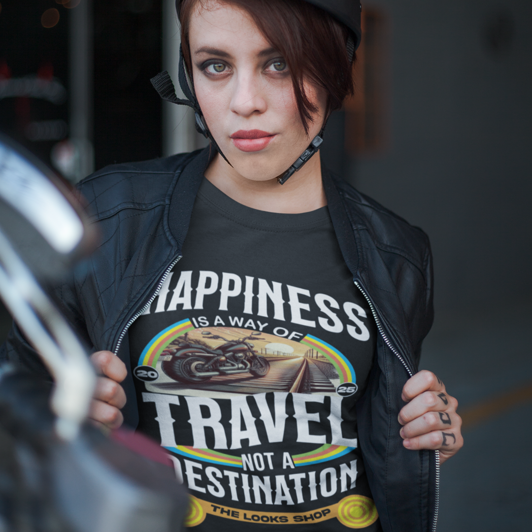 Happiness Is A Way Of Travel Not A Destination - Women's Crew Tshirt