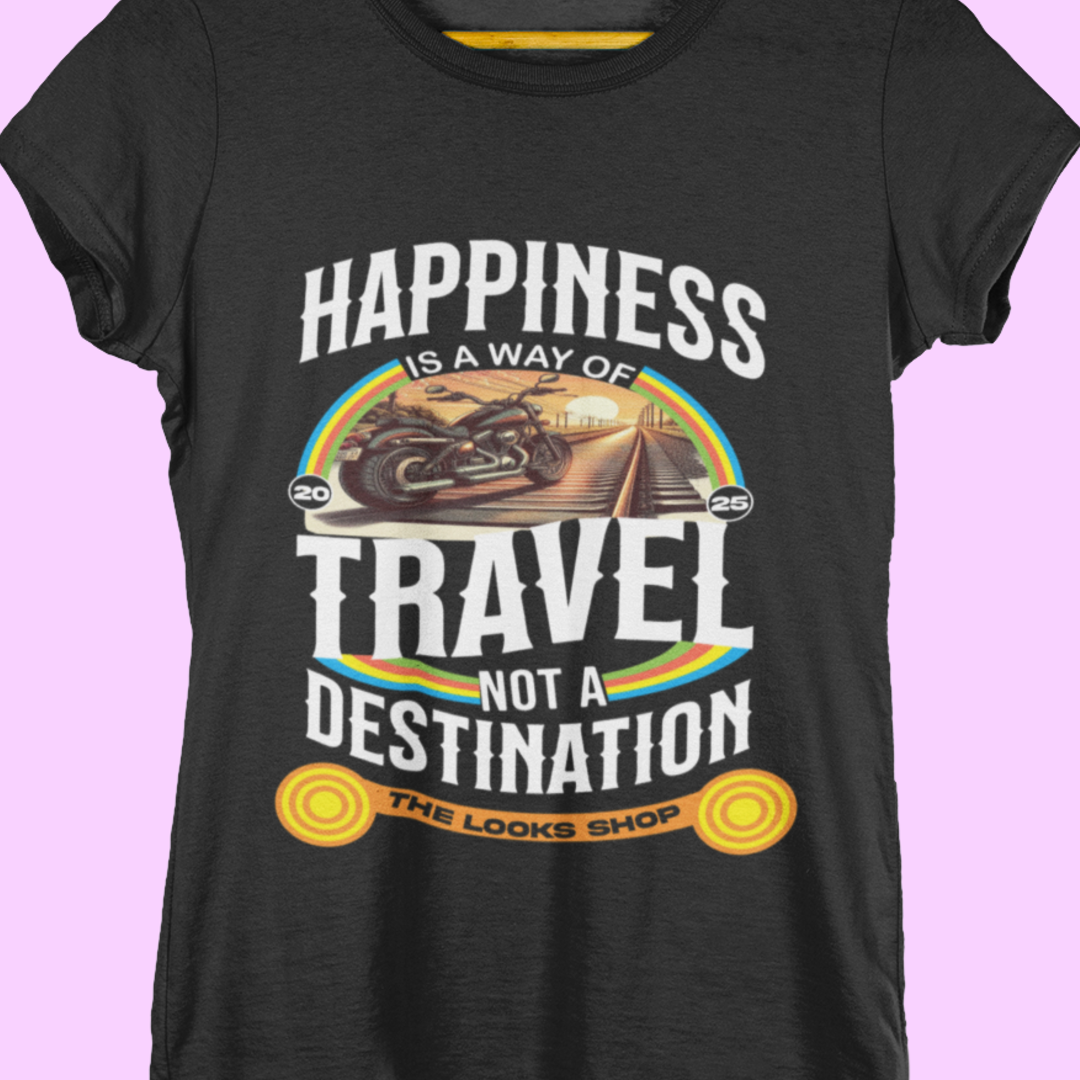 Happiness Is A Way Of Travel Not A Destination - Women's Crew Tshirt