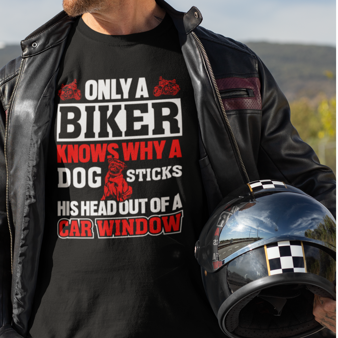 Only a Biker Knows Why - Black Round Neck