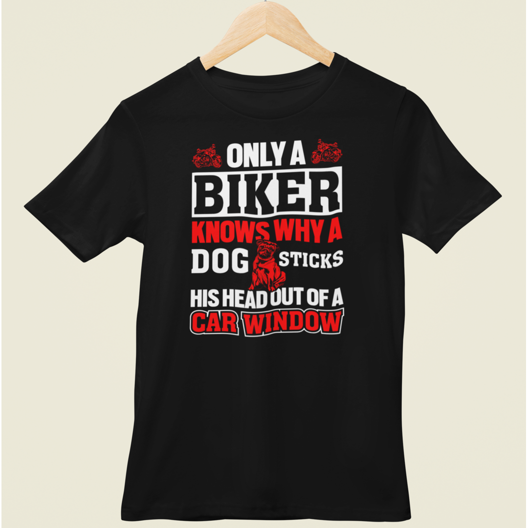 Only a Biker Knows Why - Black Round Neck