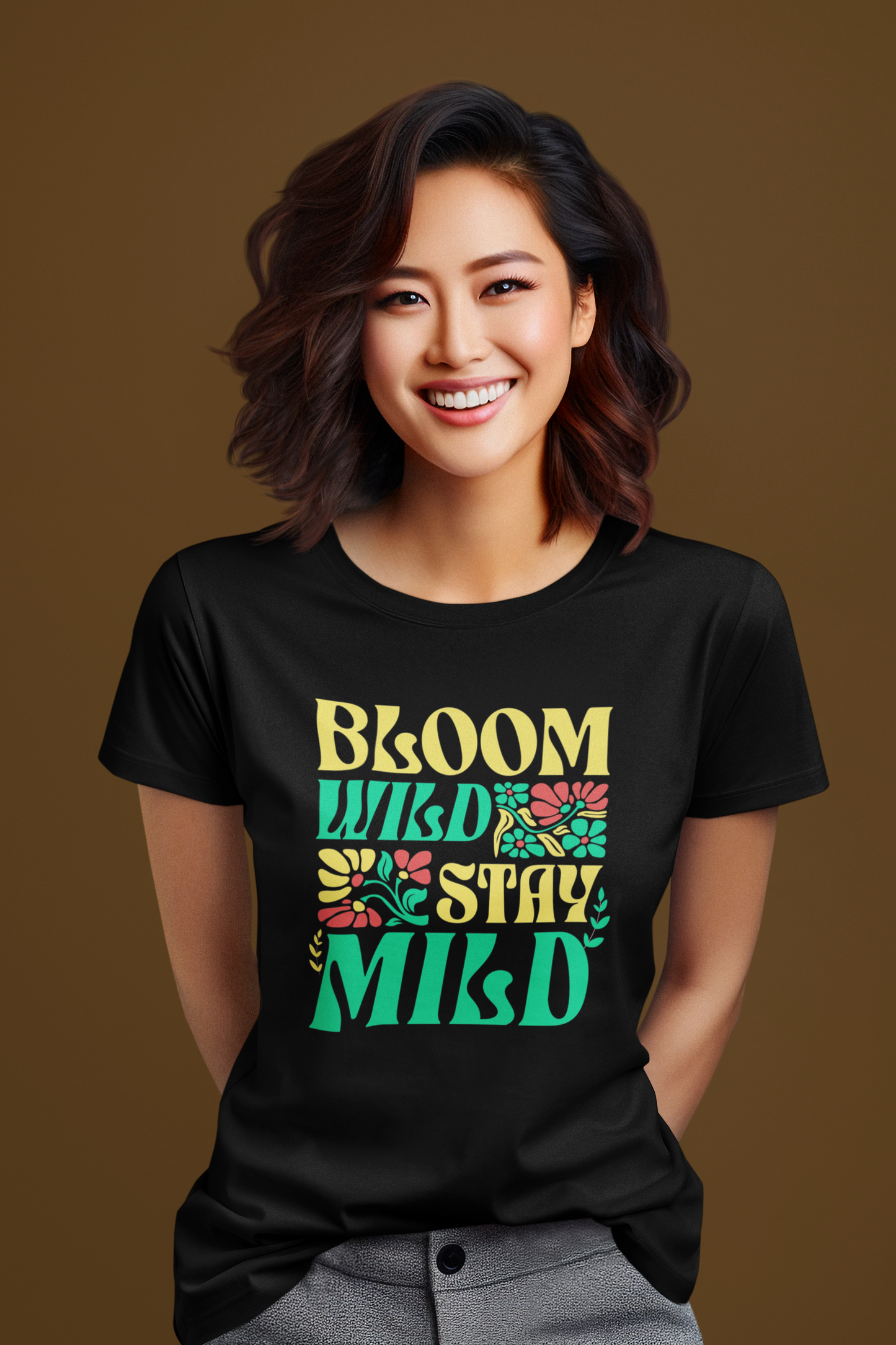 Bloom Wild Stay Mild - Women's Crew Neck Tee