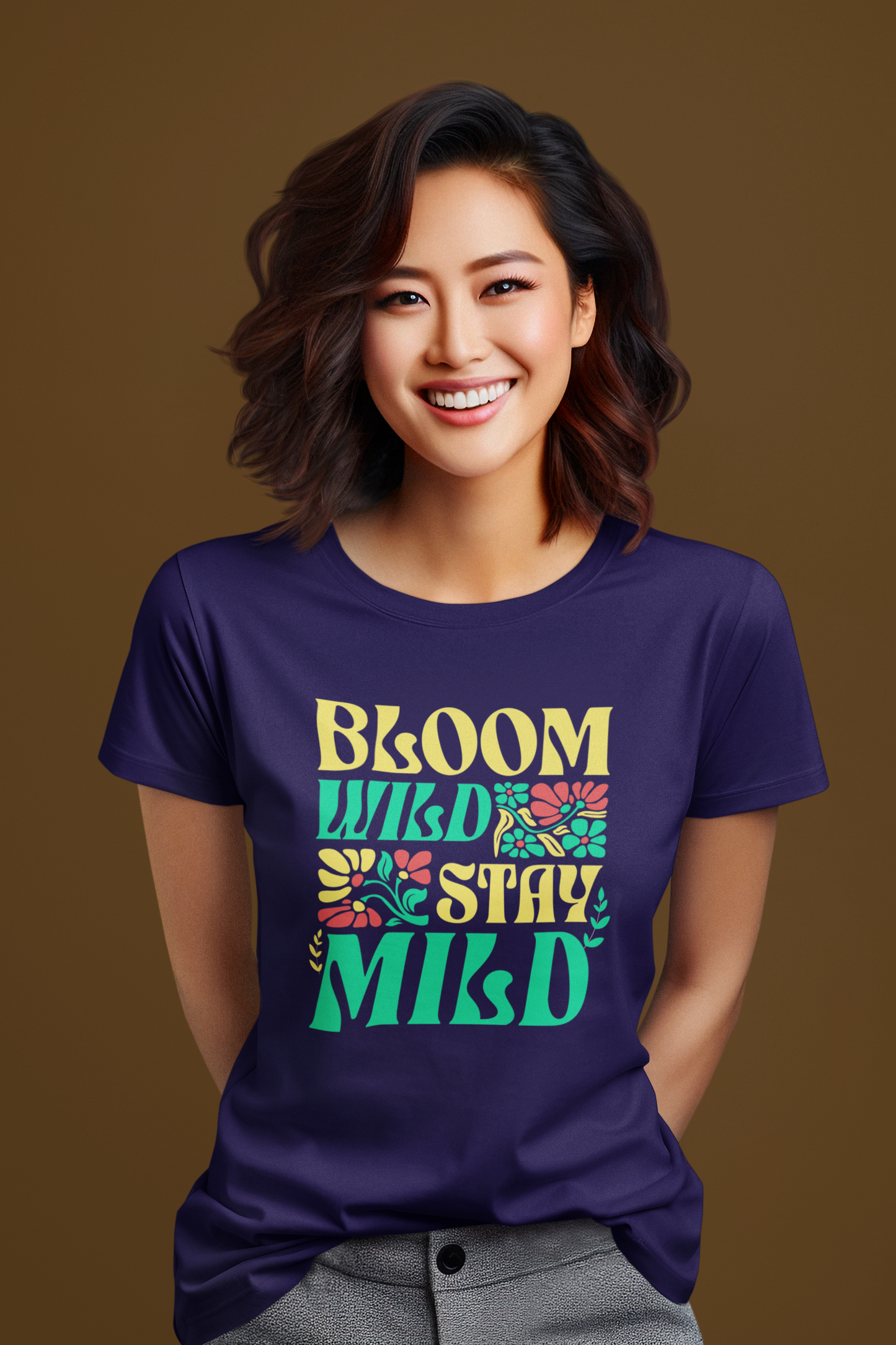 Bloom Wild Stay Mild - Women's Crew Neck Tee