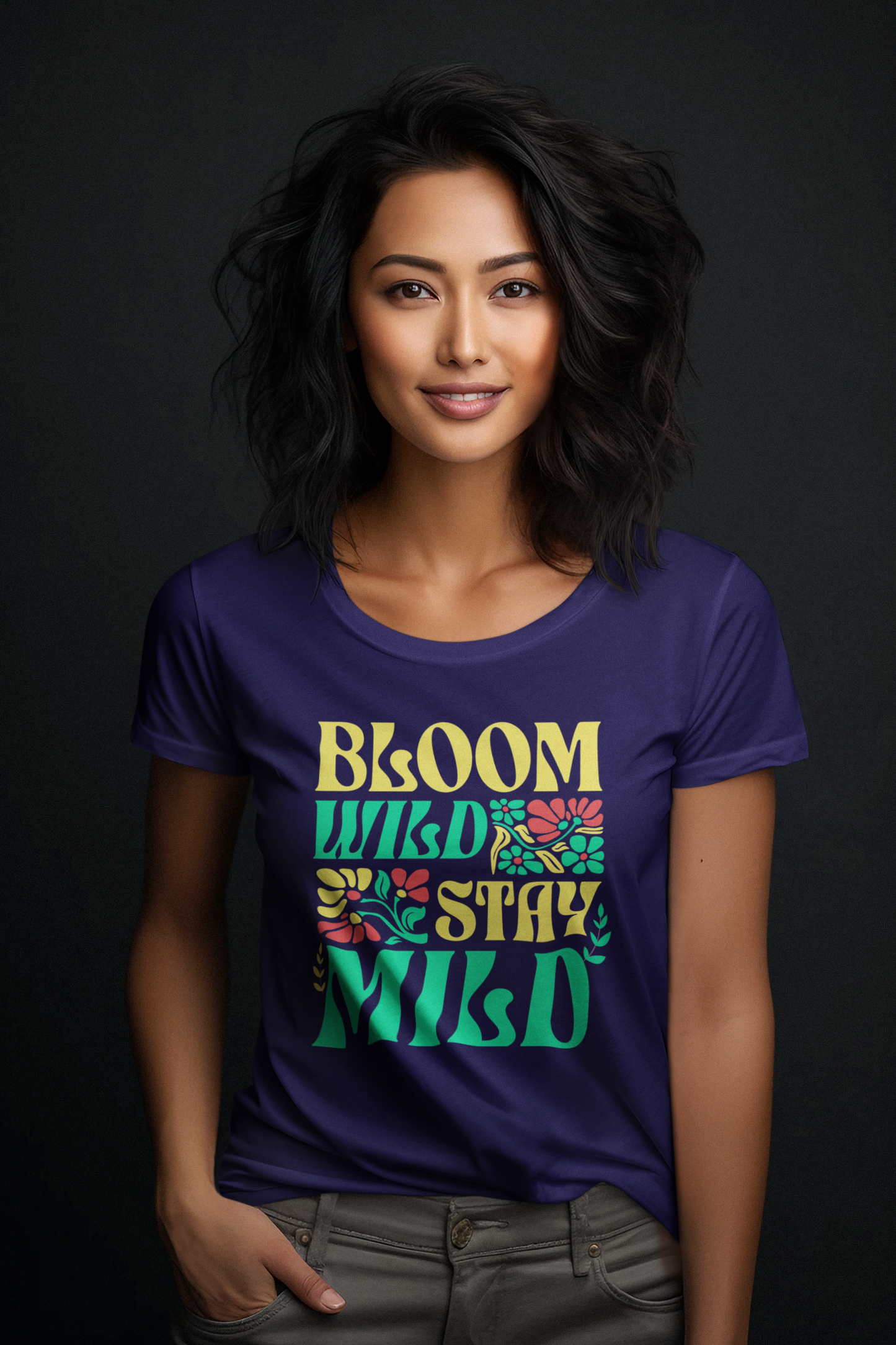 Bloom Wild Stay Mild - Women's Crew Neck Tee