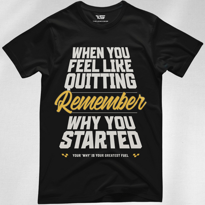 When You Feeling Like Quitting Remember Why You Have Started