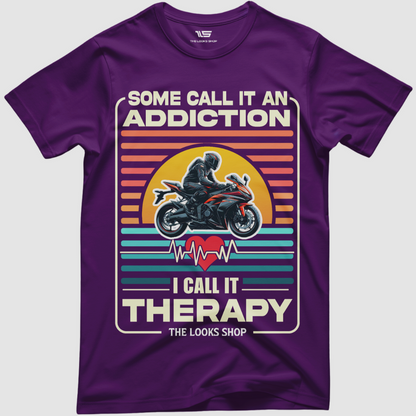 Some Call It Addiction - I Call It Therapy - Classic Crew T-Shirt