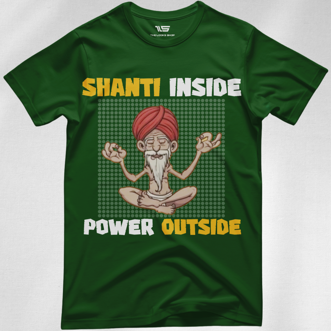Shanti Inside Power Outside - Unisex Classic Crew T-Shirt