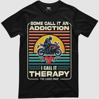 Some Call It Addiction - I Call It Therapy - Classic Crew T-Shirt