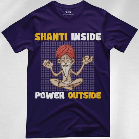 Shanti Inside Power Outside - Unisex Classic Crew T-Shirt